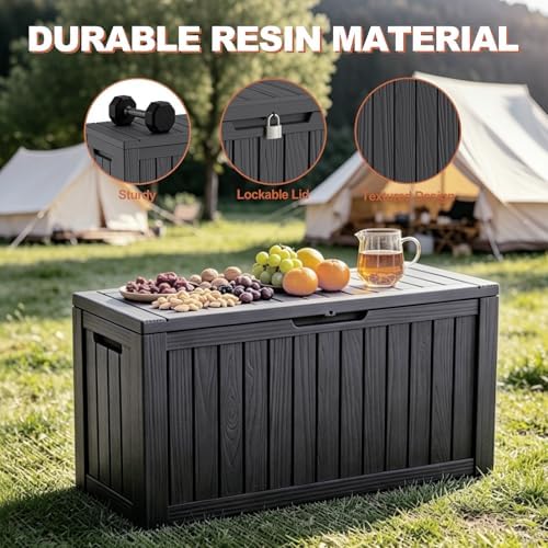efu outdoor storage box 150 gallon deck box, close-up detail