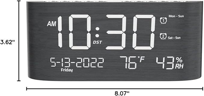 Mesqool Digital Alarm Clock, - Image 9