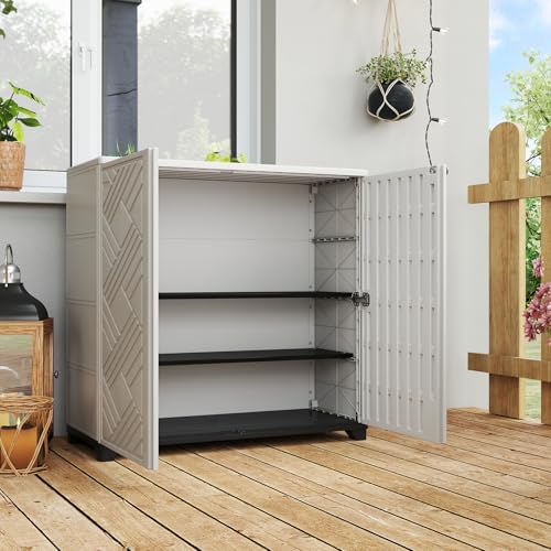 homspark indoor/outdoor storage cabinet with doors and 2, package contents
