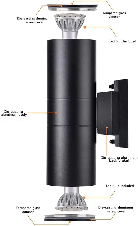 rosykite Outdoor Wall Light, Bling Dusk to Dawn Exterior Lighting - Image 4