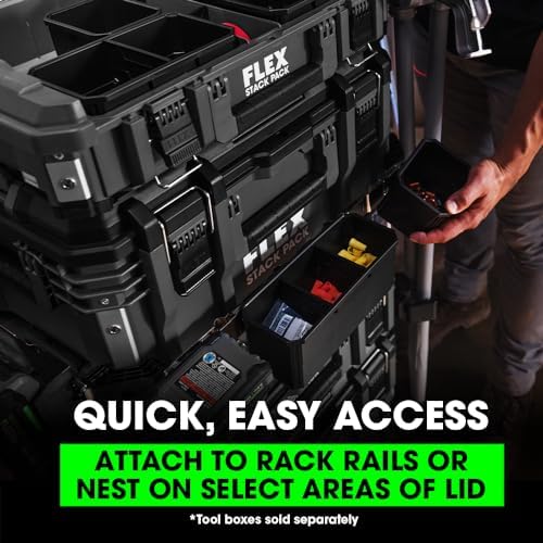 flex stack pack storage system organizer box, side view