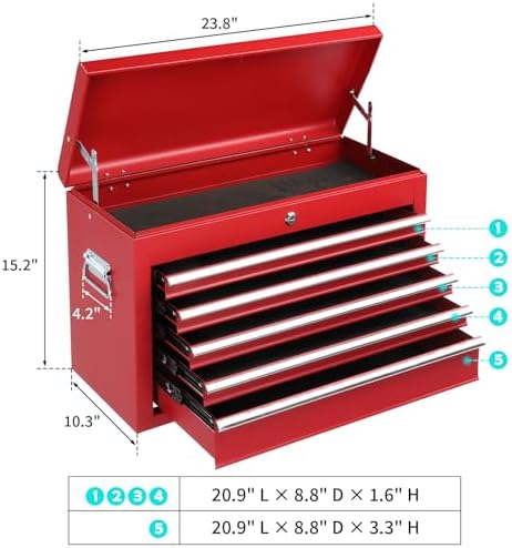 metal tool box organizer | lockable tool chest on a desk or shelf