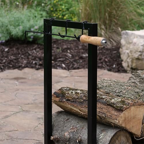 sunnydaze outdoor firewood holder with cover, 500 lb, view 9