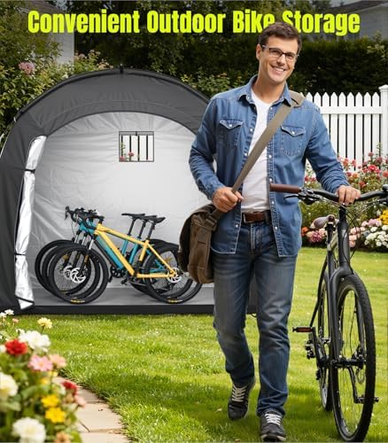 housolution bike storage tent shed for 5bikes, outdoor on a desk or shelf