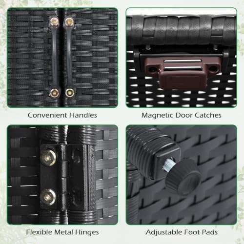 tangkula rattan outdoor storage cabinet, patiojoy outdoor cabinet, package contents