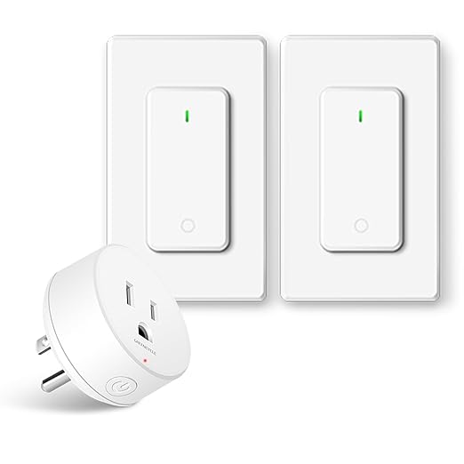 Remote Switch Outlet, Wireless On/Off Light Switches Wall Mounted, TUV List by greencycle