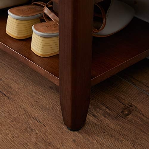 xkzg shoe rack bench wooden shoe storage bench, front angle view