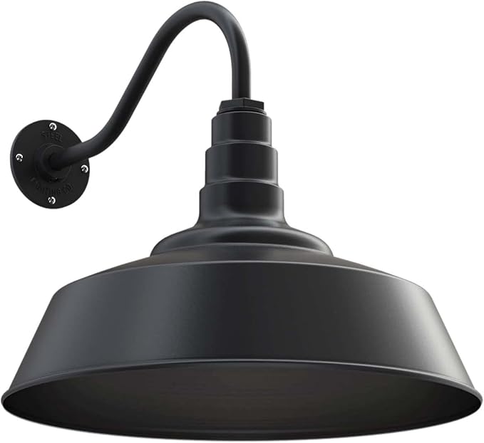 Steel Lighting Co. Large Outdoor Barn Light | Gooseneck Light Fixture | Made in by SteelLightingCo