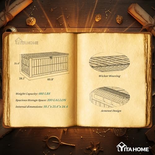 yitahome 200 gallon large outdoor storage box xl on a desk or shelf