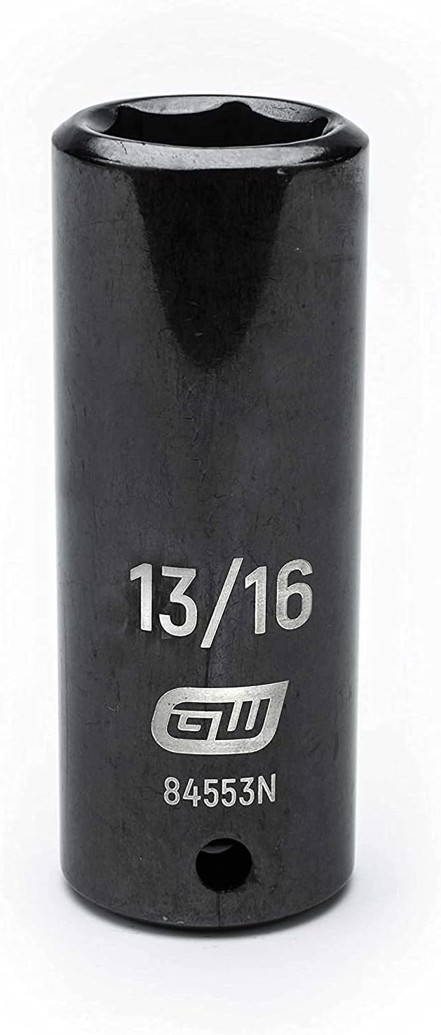 GEARWRENCH 19 Piece 1/2 Inch Drive 6 Point Impact Socket Set, Deep, SAE - 84934N