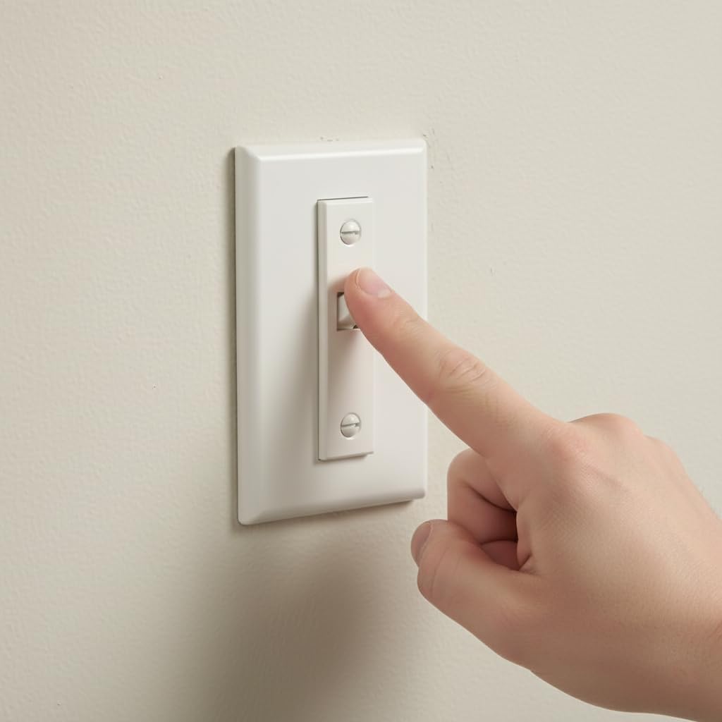 Light Switch Lock - Switch Safety Locker Child Proof Switch Guards for Standard Toggle Switches - Baby Safety Light Switch Cover Protector - Prevents Accidental On/Off (White, 2 Pack)