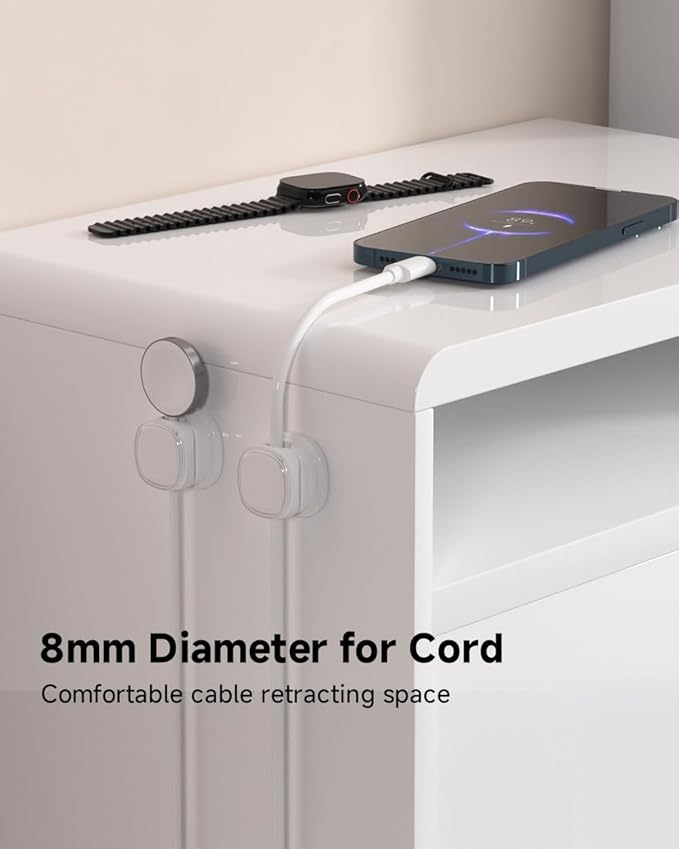 9 Pack Cord Organizer, Spring Cable Management, Adhesive Cute Cable Holder Clips - Image 5