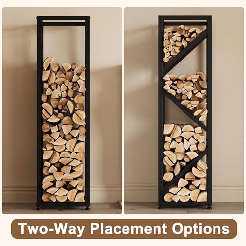 firewood rack indoor 47 inch tall, 4-tier heavy-duty, package contents