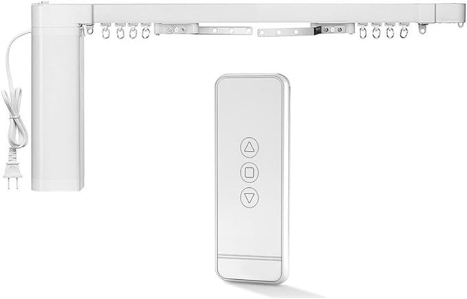 Lemoeyes Electric Curtain Track, Retractable Motorized Curtains Rod From 7-17ft by Lemoeyes