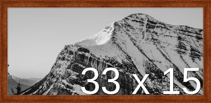 Frame It Easy 33 x 15 Russet Wood Frame by FrameItEasy