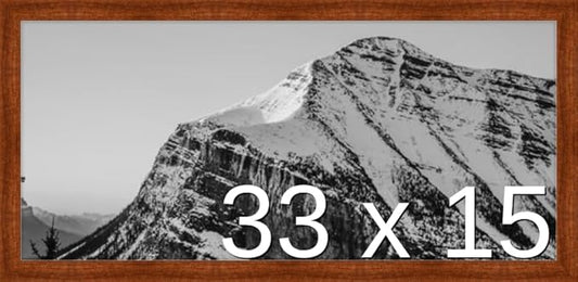 Frame It Easy 33 x 15 Russet Wood Frame by FrameItEasy