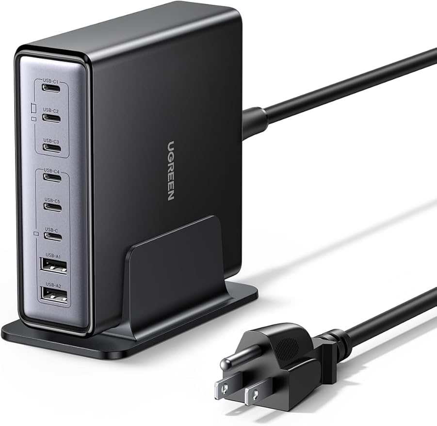 UGREEN Nexode 200W GaN USB C Charging Station, 8-Port Desktop Charger by UGREEN