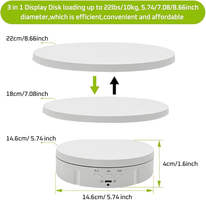 JAYEGT 3 in 1 Motorized Rotating Display Stand - Image 2