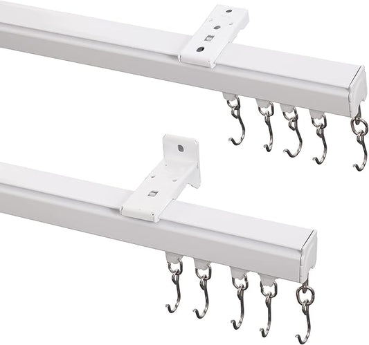 ChadMade Aluminum Ceiling Curtain Track Set - 12ft Adjustable Length by ChadMade
