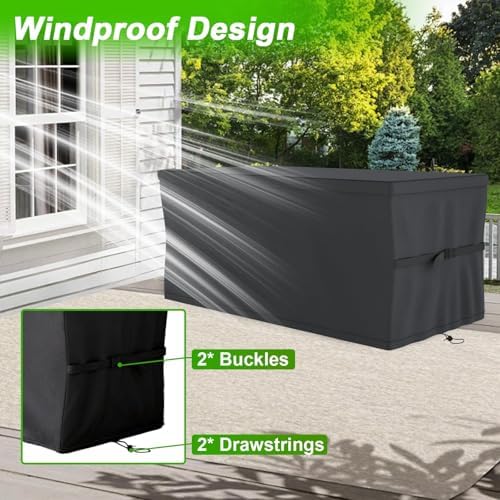 evrbul upgraded deck box cover 63×30×28 inch for showing dimensions