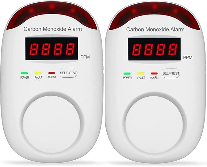 Carbon Monoxide Detector Insertion, Vzmcov CO Detector, LED Display Screen by Vzmcov