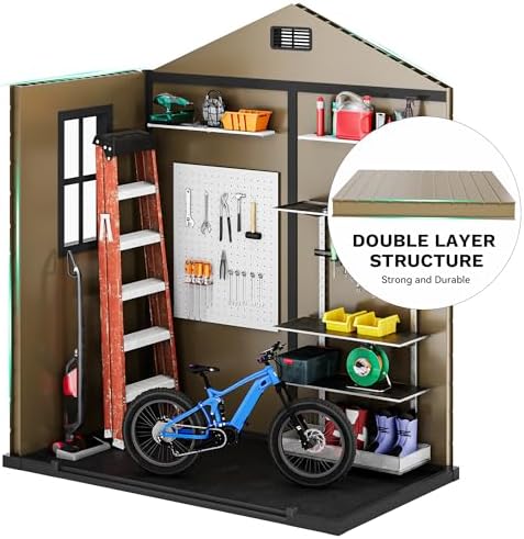 dwvo 6x4 ft resin outdoor storage shed with showing dimensions