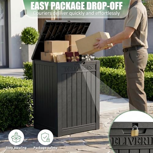 easyup package delivery boxes for outside, 90 gallon, package contents