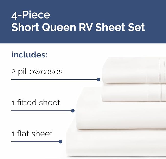 RV Short Queen Sheet Set 60 X 75 - Image 2