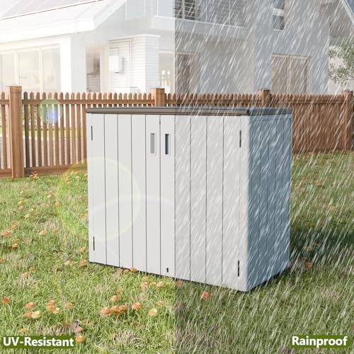homspark 37 cu.ft outdoor storage shed weather resistant, package contents