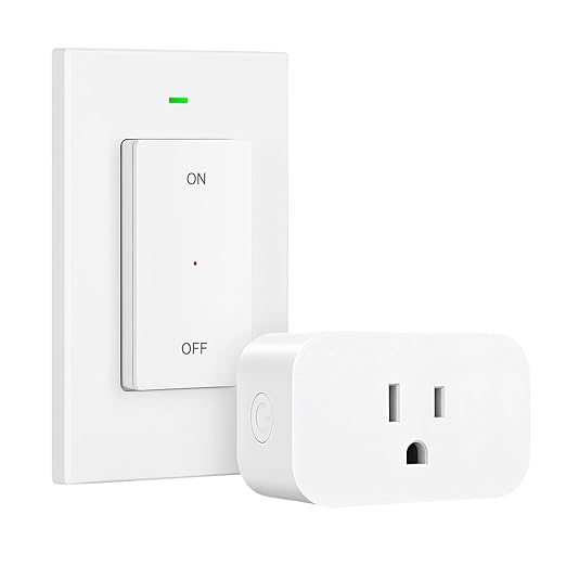 DEWENWILS Remote Control Outlet Wireless Wall Mounted Light Switch, Electrical by DEWENWILS