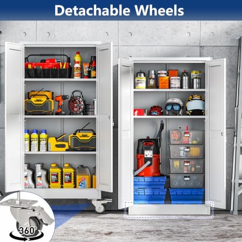 ckzbx metal garage storage cabinet with locking doors showing dimensions