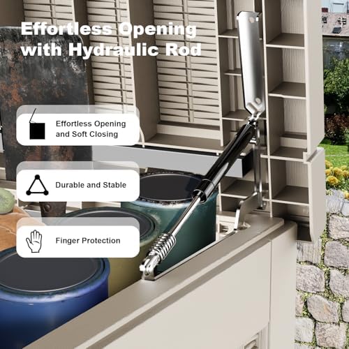 320 gallon waterproof outdoor storage box, uv resistant, close-up detail