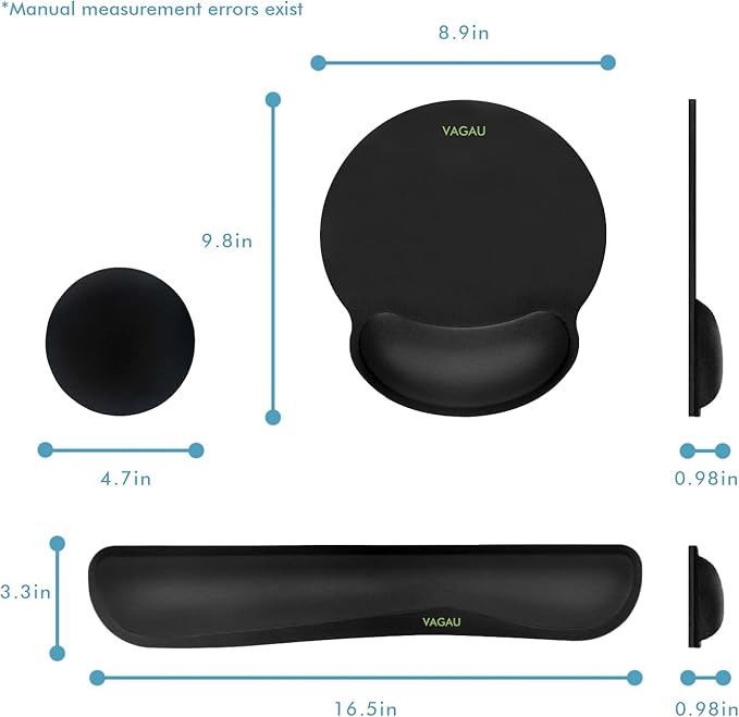 VAGAU Premium Keyboard Wrist Rest and Mouse Pad Wrist Support, Ergonomic Memory - Image 7