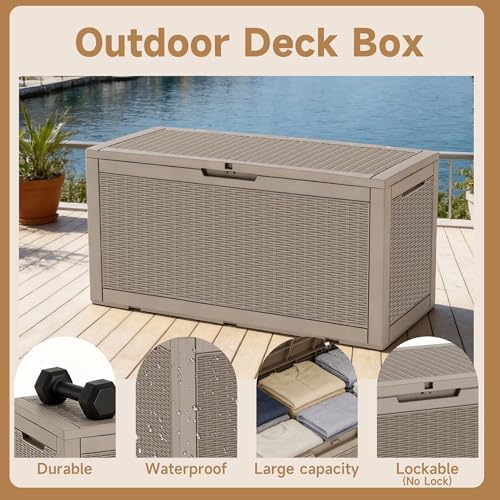 vixzen 121 gal waterproof outdoor storage box lockable, close-up detail