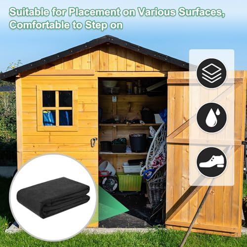 m meterxity outdoor storage shed mat, 6x8.2 ft showing dimensions