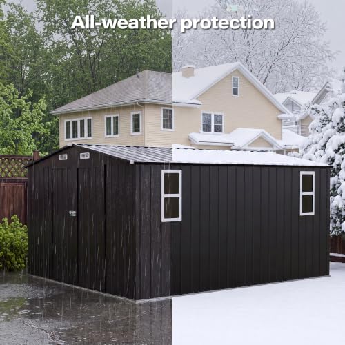 lausaint home 10 x 12 ft outdoor storage showing dimensions