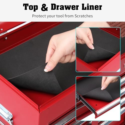 winado 24" metal portable tool box with 5 showing dimensions