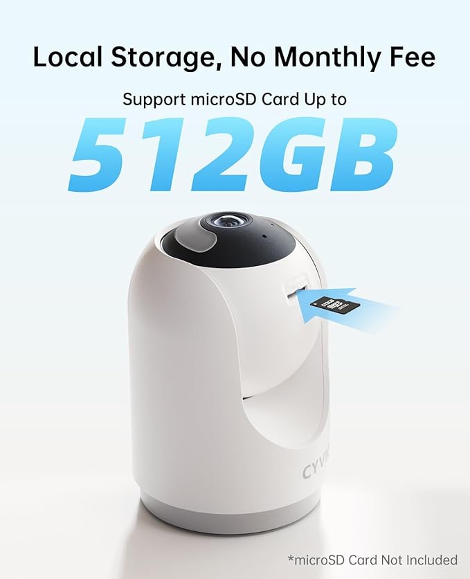 CYVIO 5MP Indoor Security Camera, 3K Pan-Tilt WiFi Surveillance Camera - Image 9