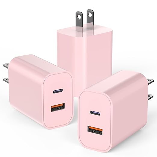 USB C Charger Block, iPhone 16/15 Charger Block 20W Dual Port QC+PD 3.0 Power by DelTucci