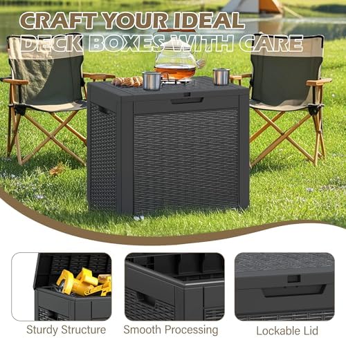 outdoor storage waterproof deck box for patio (31, close-up detail