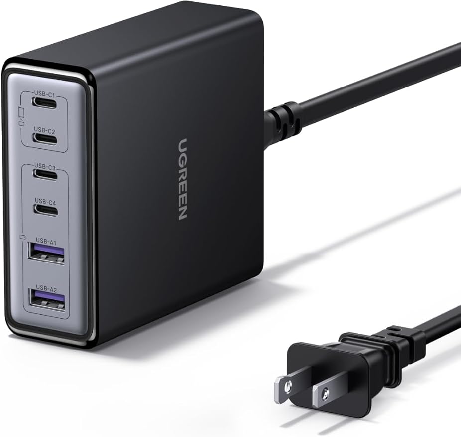 UGREEN 100W USB C Charging Station, 6-Port GaN Desktop Charger by UGREEN