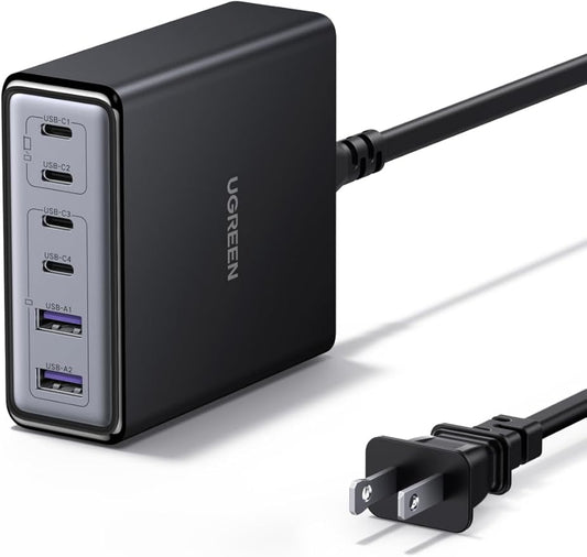 UGREEN 100W USB C Charging Station, 6-Port GaN Desktop Charger by UGREEN