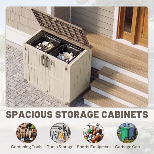 horizontal outdoor storage cabinet box 36 cu ft showing dimensions