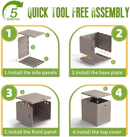 drato 35 gallon outdoor storage box waterproof lockable on a desk or shelf