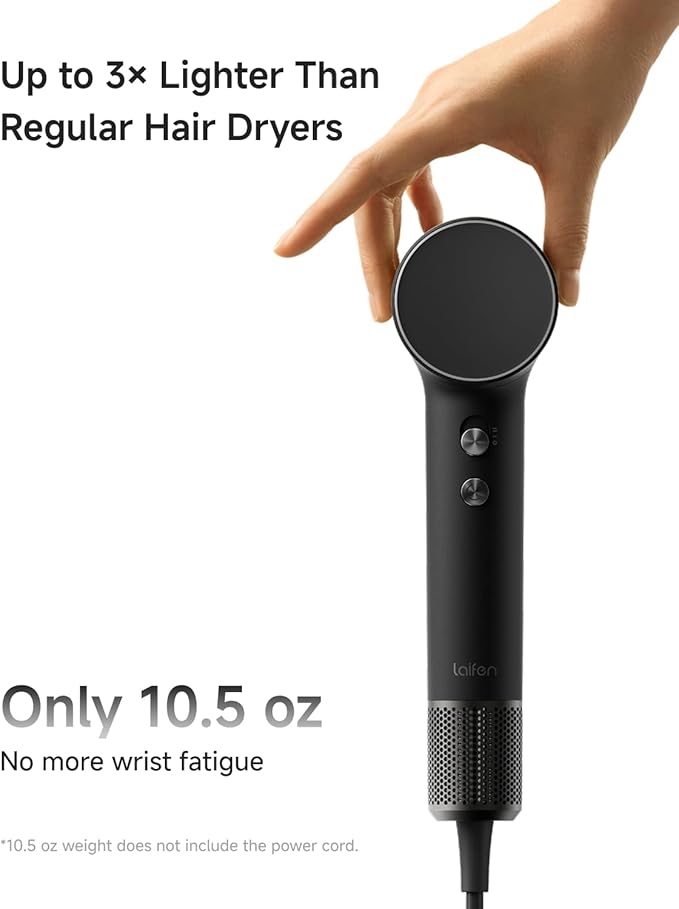 Laifen MINI Hair Dryer, Lightweight and Compact High Speed 200M Ionic Blow Dryer - Image 3