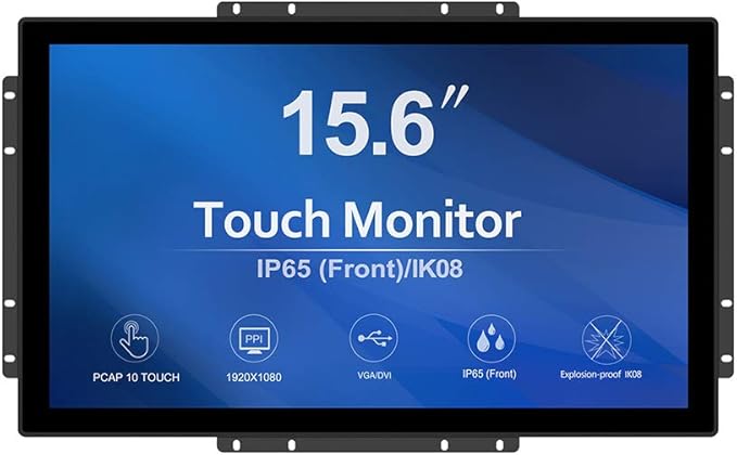 GreenTouch 15.6 Inch 10 Points Open Frame Touch Display, Industrial PCAP by GreenTouch