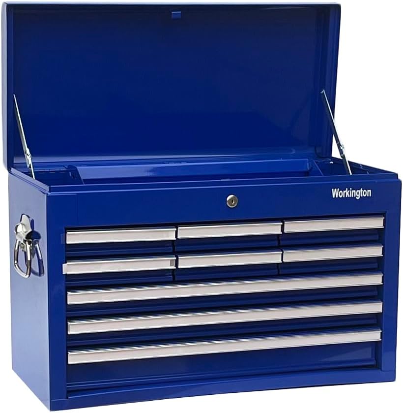 workington professional industrial portable metal tool chest with showing dimensions