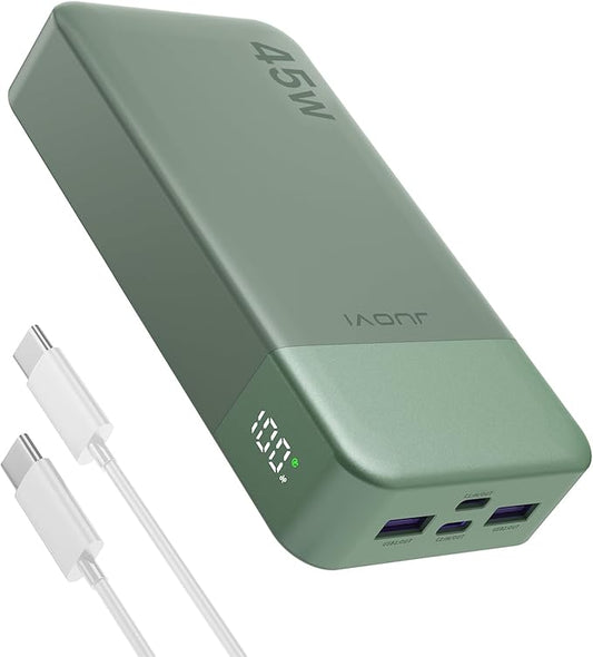 JUOVI J2621 Power Bank Portable Charger 20000mAh 45W, PD 3.0 QC 4.0 Fast by JUOVI