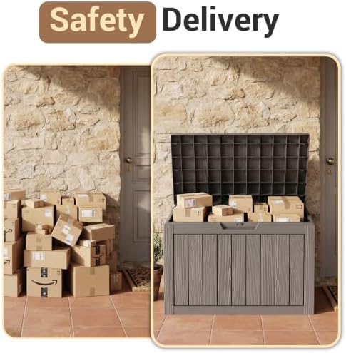 drato 60 gallon outdoor storage box waterproof, lockable, package contents
