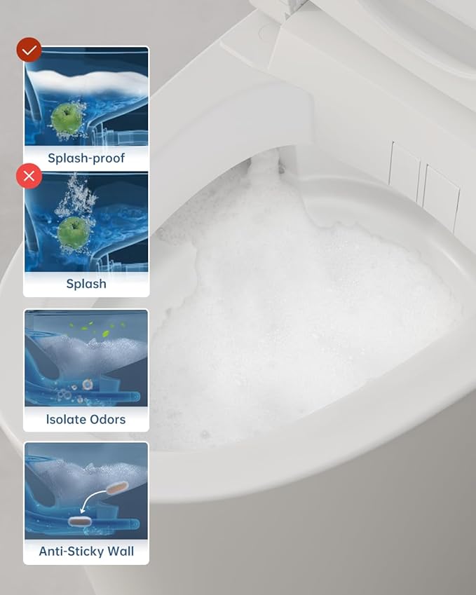 EPLO Smart Toilet Bidet, Auto Open Close, Foam Shiled, 1000 Gram MaP Flush Score - Image 3